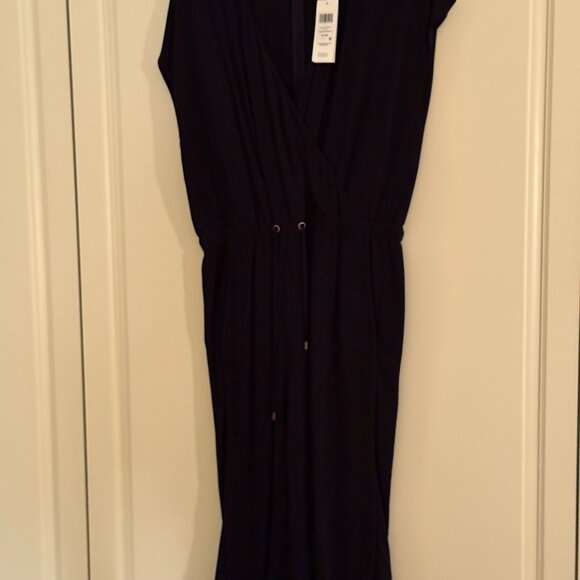 NWT Eileen Fisher Black Tencel Viscose Crepe Wide-leg Jumpsuit Petite L - Picture 1 of 5